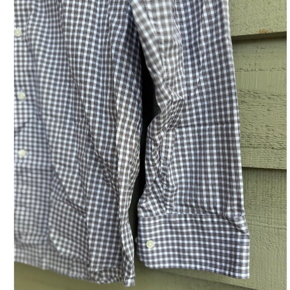 Peter Millar Collection Men’s Plaid Flex Finish Shirt Medium Brown White - Picture 5 of 6